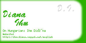 diana ihm business card